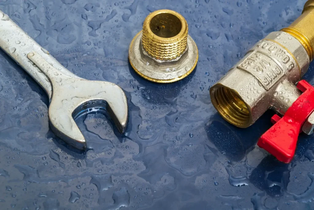 plumbing tools on a table