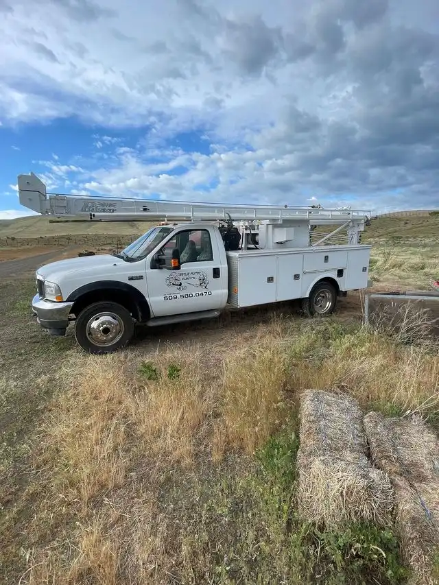 Castle Pump & Electric service truck during a water system installation