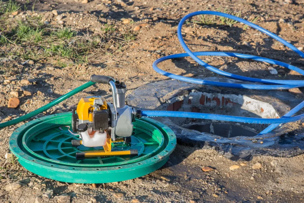 water pump on septic tank