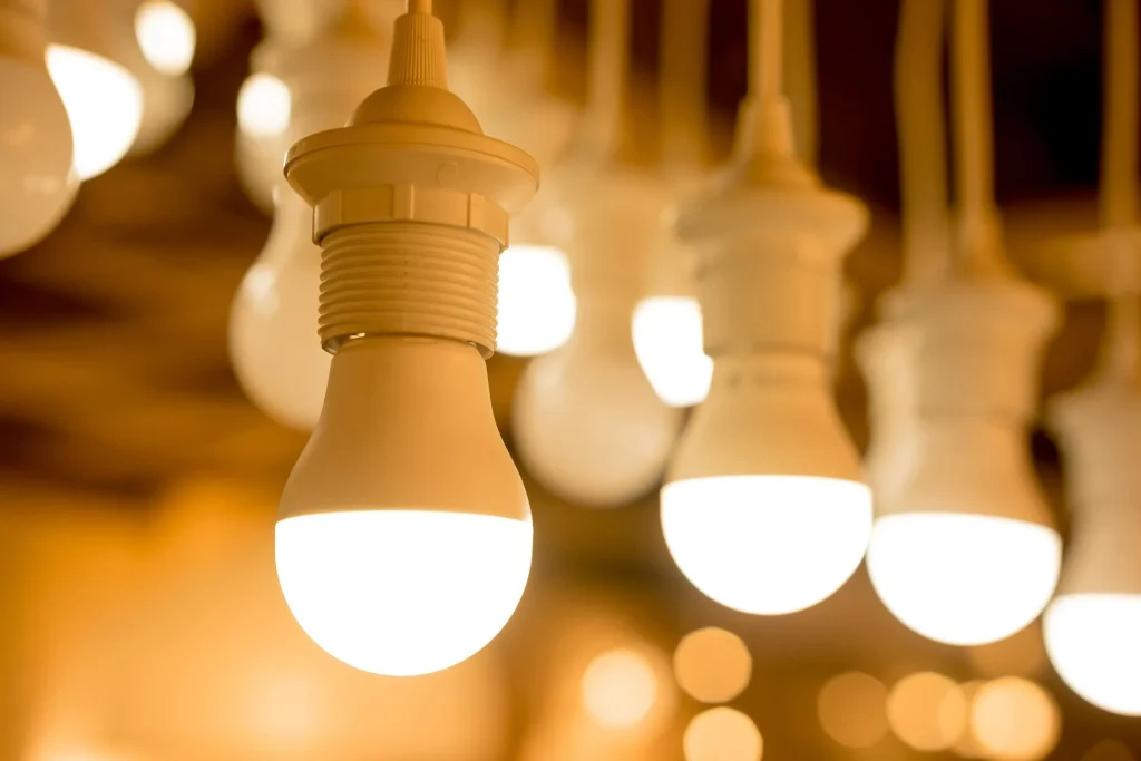 Hanging light bulbs