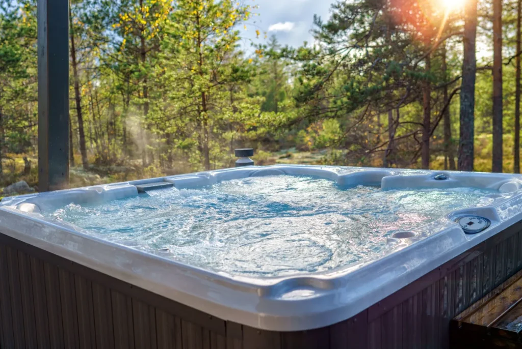 An outdoor spa after expert wiring services